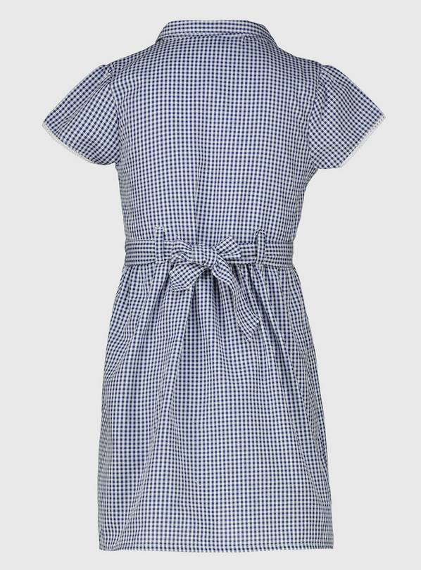 Navy gingham school dress best sale