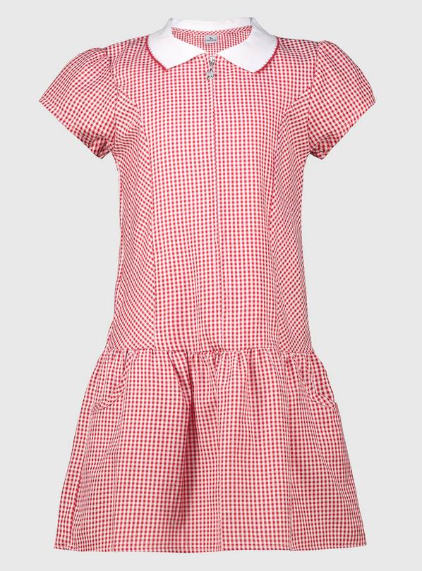 Buy Red Sporty Gingham Dress 3 years School dresses Tu