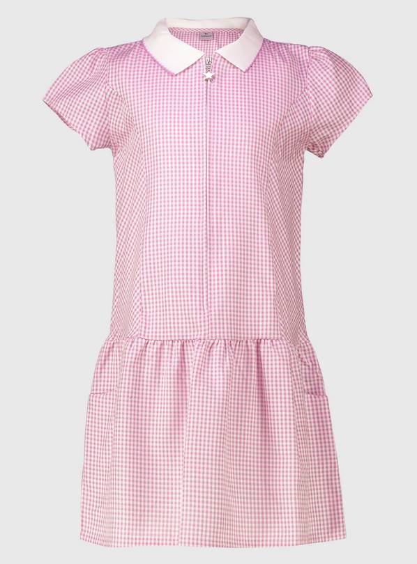 Buy Pink Sporty Gingham Dress 3 years | School dresses | Tu