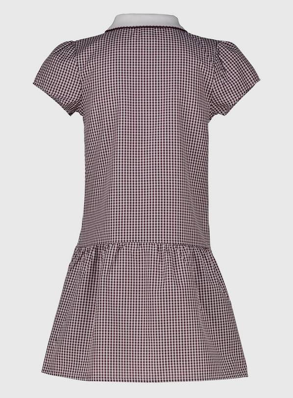 Buy Burgundy Gingham Sporty School Dress (3-14 years) 3 years