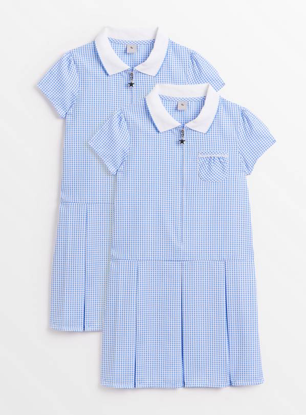 Blue Sporty Gingham Dress 2 Pack 3 years