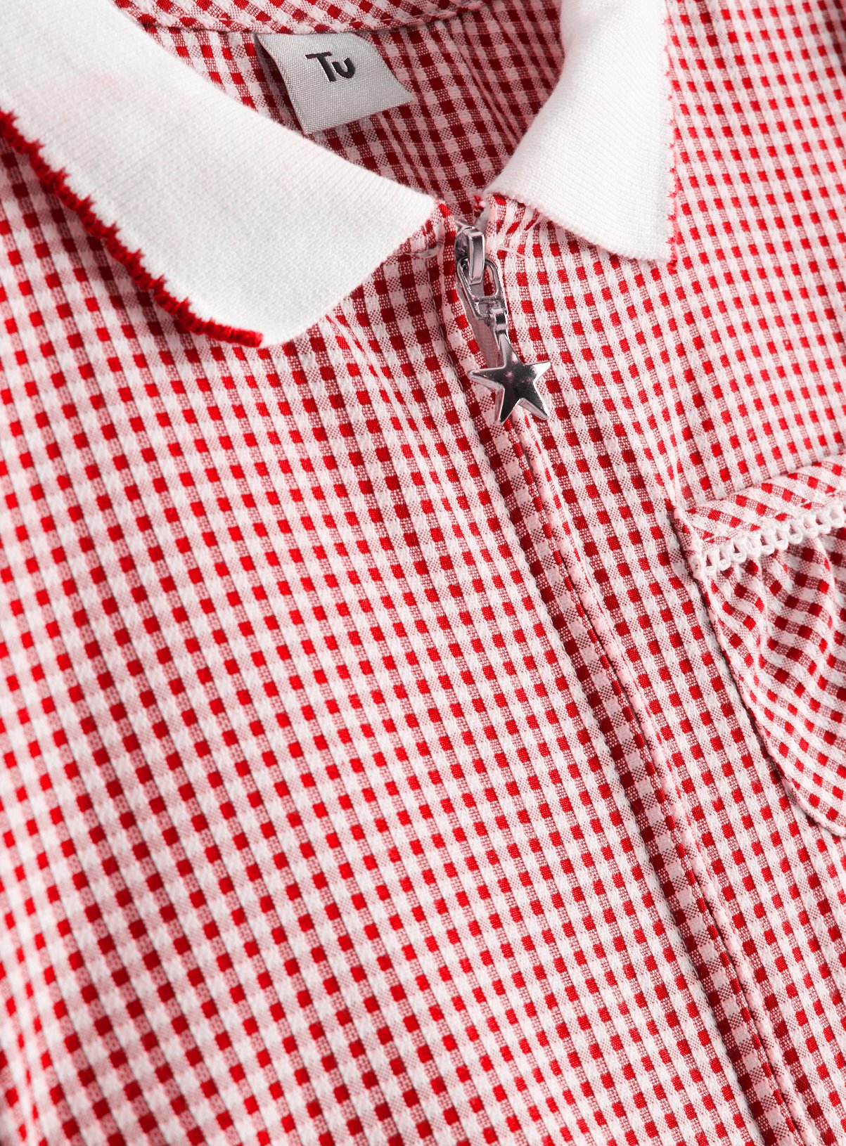 Red Gingham Cotton Blend Pleated Sporty Dress 2 Pack 13 years - Image 3 thumbnail