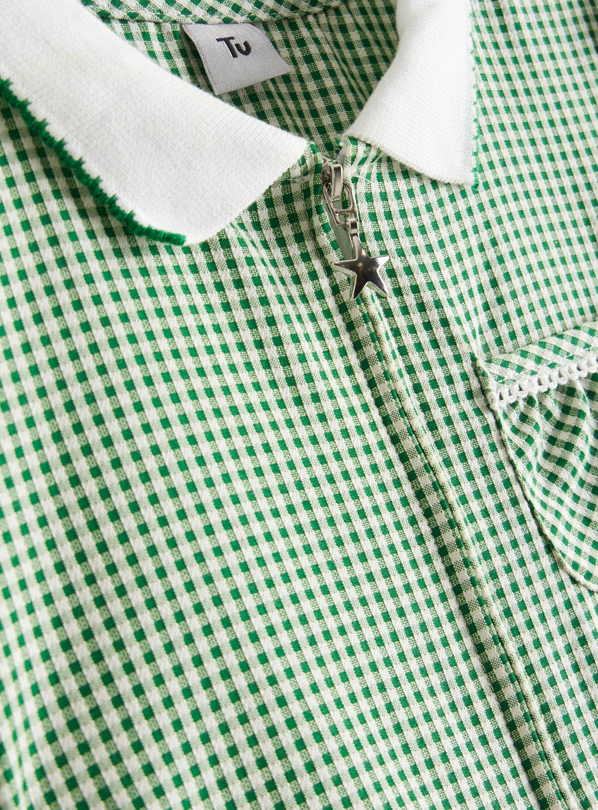 Green Gingham Cotton Blend Pleated Sporty Dress 2 Pack 13 years - Image 3 thumbnail