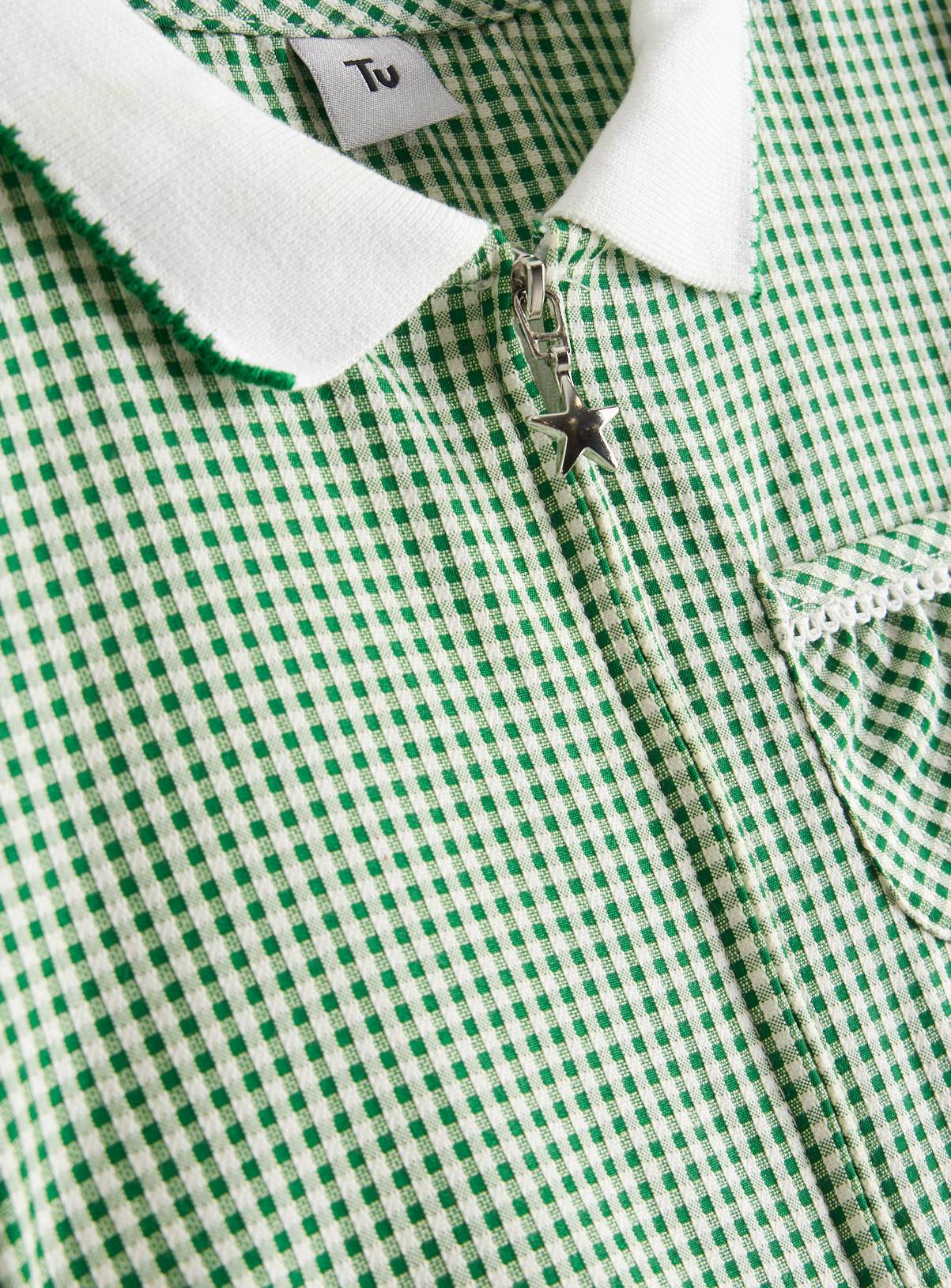 Green Gingham Cotton Blend Pleated Sporty Dress 2 Pack 13 years - Image 3
