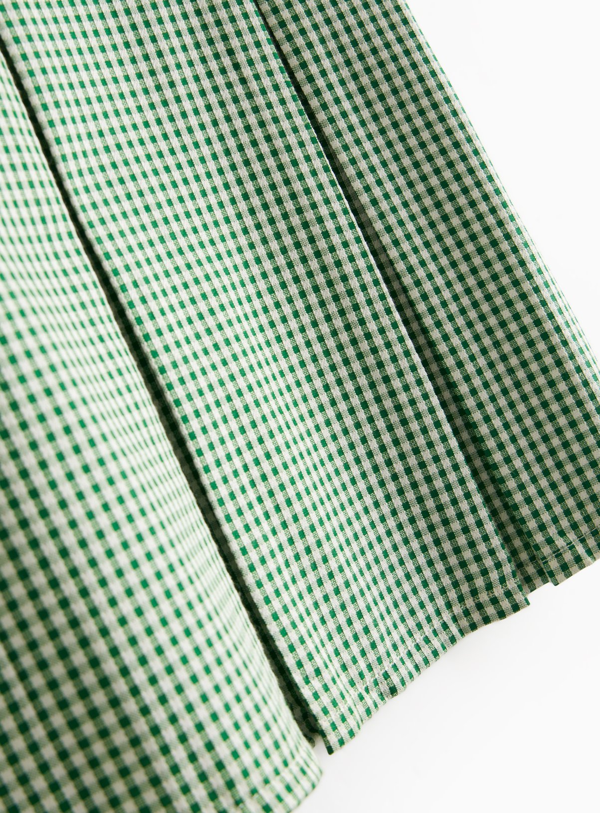 Green Gingham Cotton Blend Pleated Sporty Dress 2 Pack 13 years - Image 5 thumbnail