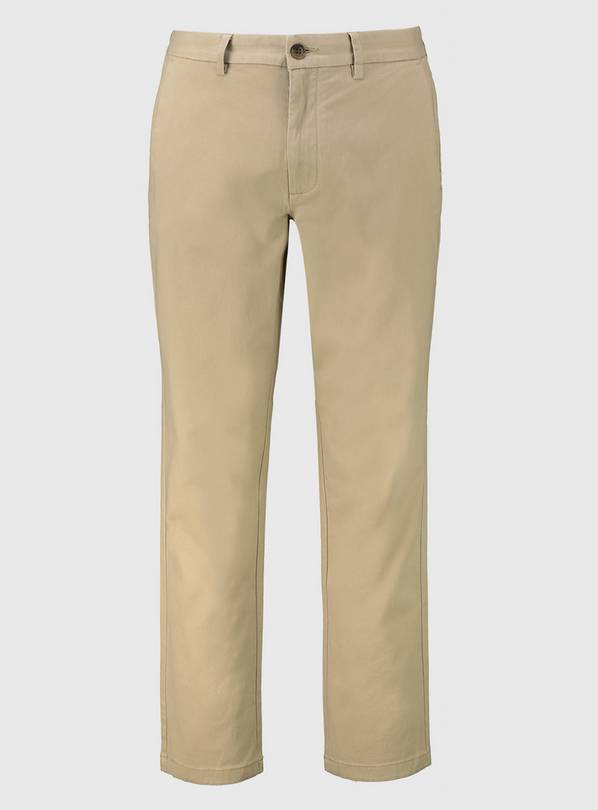 Buy Stone Straight Leg Chinos With Stretch - 30L | Trousers | Argos