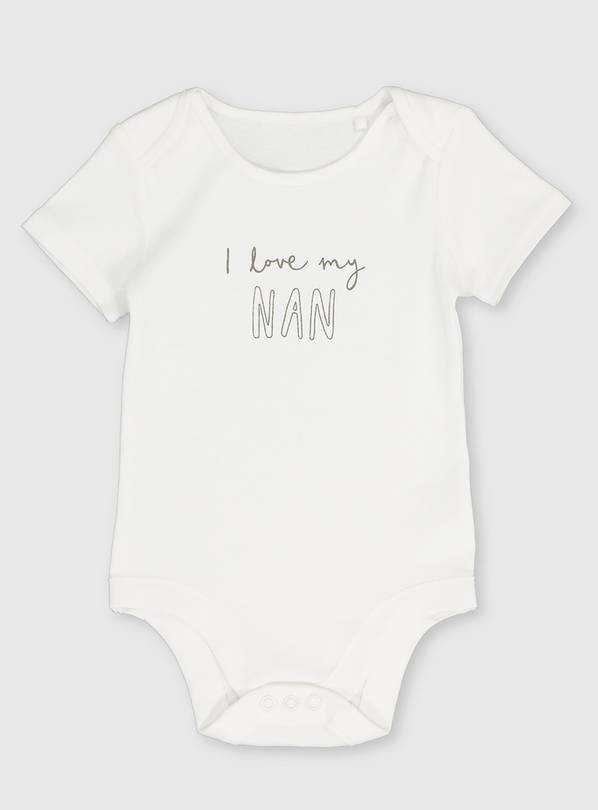 White 'I Love My Nan' Bodysuit Up to 3 mths