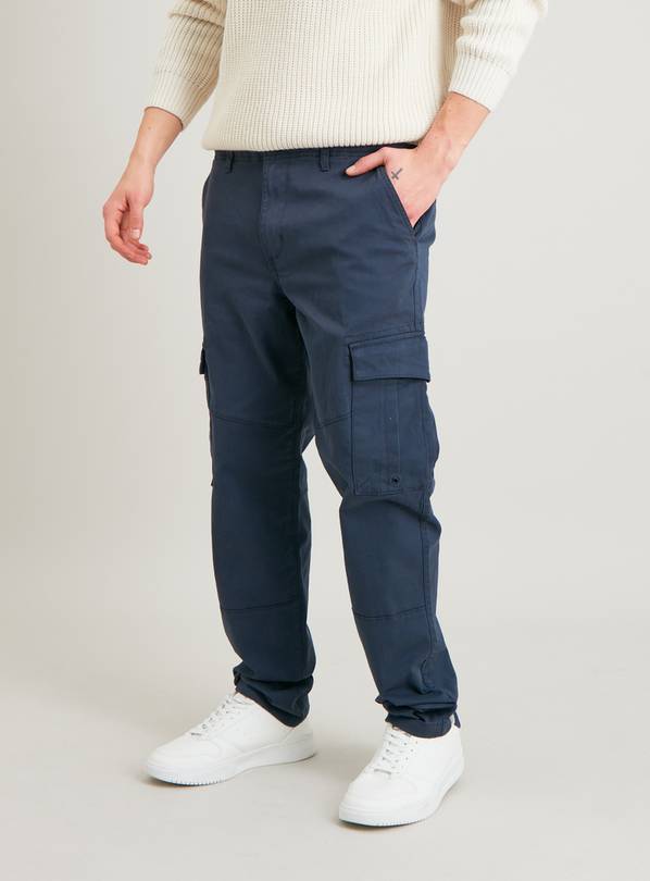 Mens navy sale cargo trousers