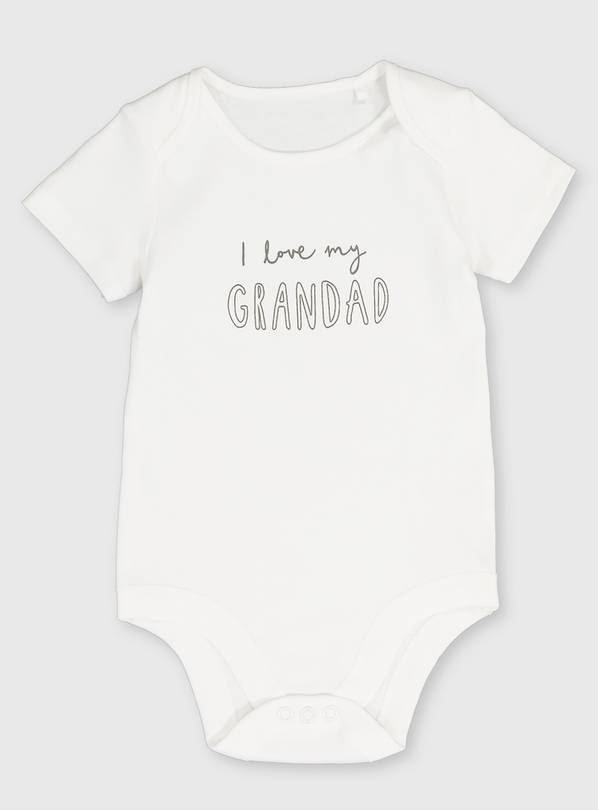 White I Love My Grandad Bodysuit Newborn