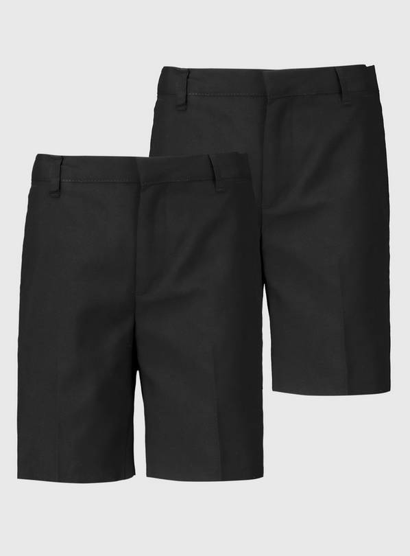 Black Classic School Shorts 2 Pack - 6 years