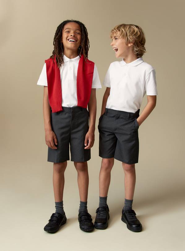 Buy Grey Classic School Shorts 2 Pack 3 years School shorts Tu