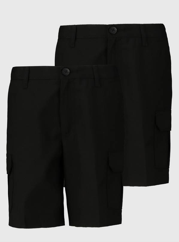 Buy Black Cargo School Shorts 2 Pack - 12 years | School shorts | Argos