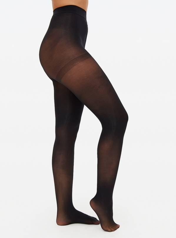 Black Silky 60 Denier Opaque Tights 2 Pack S