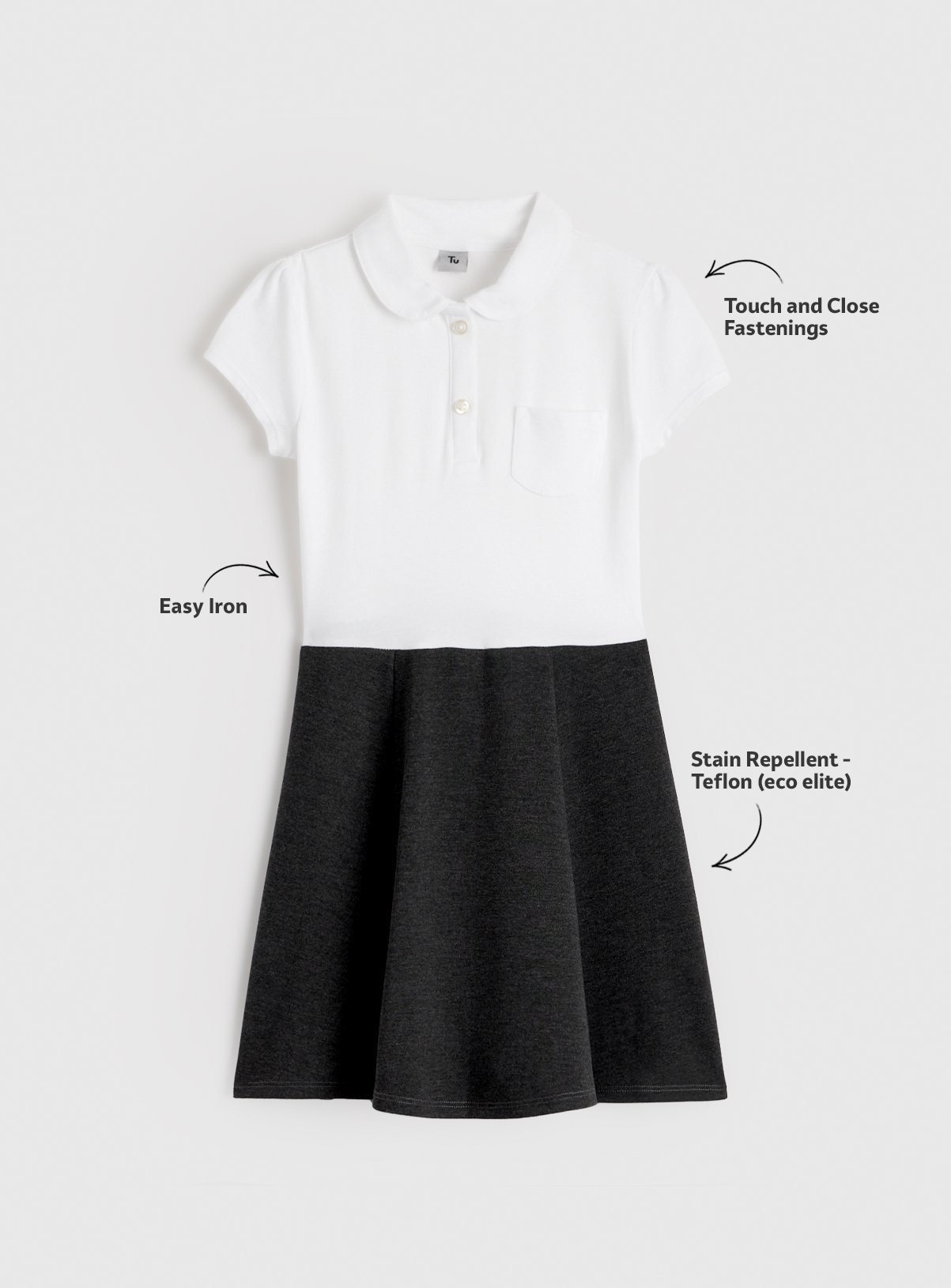 Grey 'Dress With Ease' Twofer Dress 5 years - Image 2 thumbnail