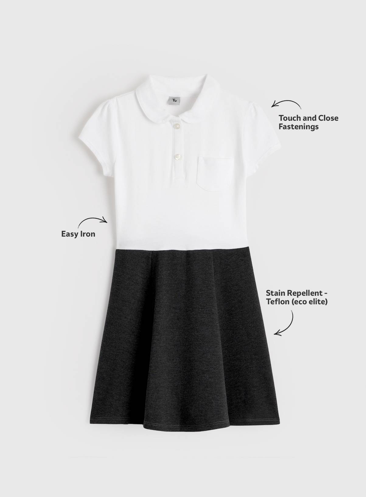 Grey 'Dress With Ease' Twofer Dress 5 years - Image 2