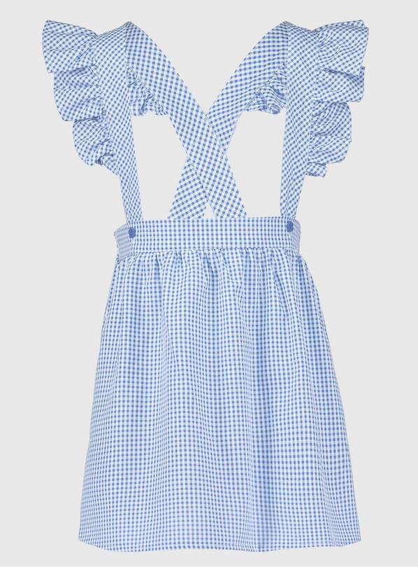 Blue store gingham pinafore