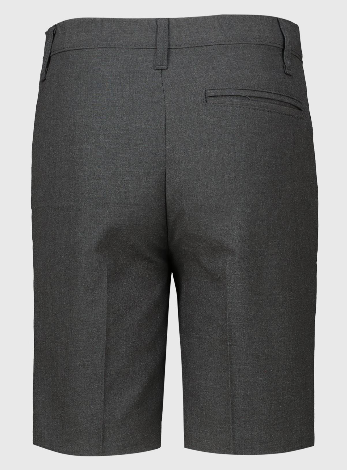 Grey Polyester Viscose Slim Fit Classic Shorts 2 Pack 12 years - Image 3