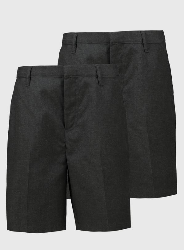 2 Pack Classic Grey Shorts Generous Fit 6 years