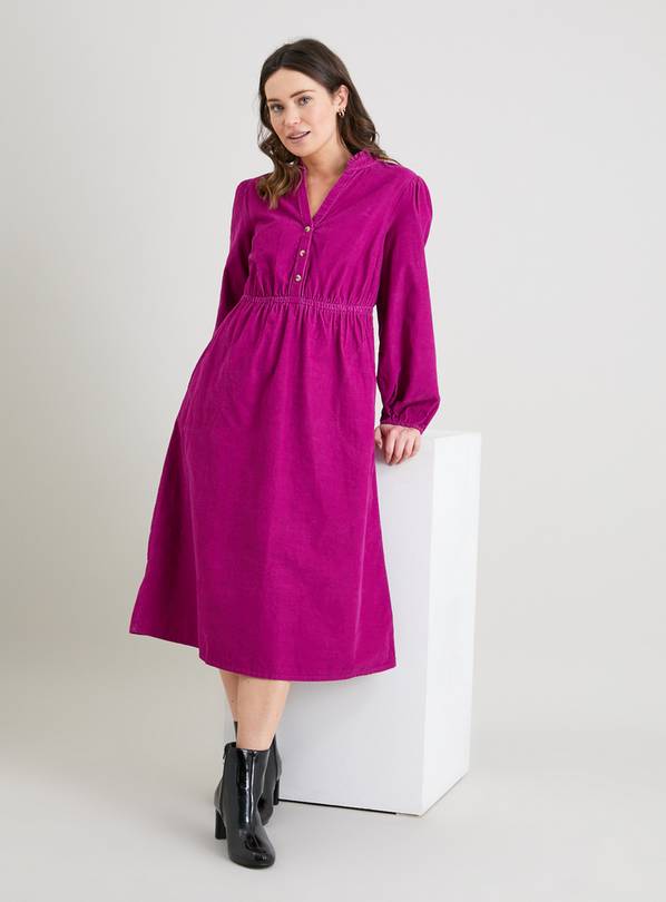 Buy PETITE Pink Corduroy Midi Dress 22 Dresses Argos