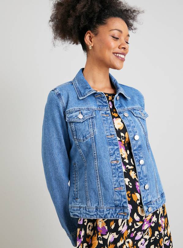 Mid wash denim on sale jacket