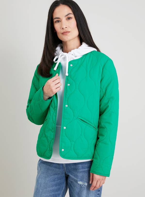 Buy Green Quilted Jacket - 22 | Coats | Argos