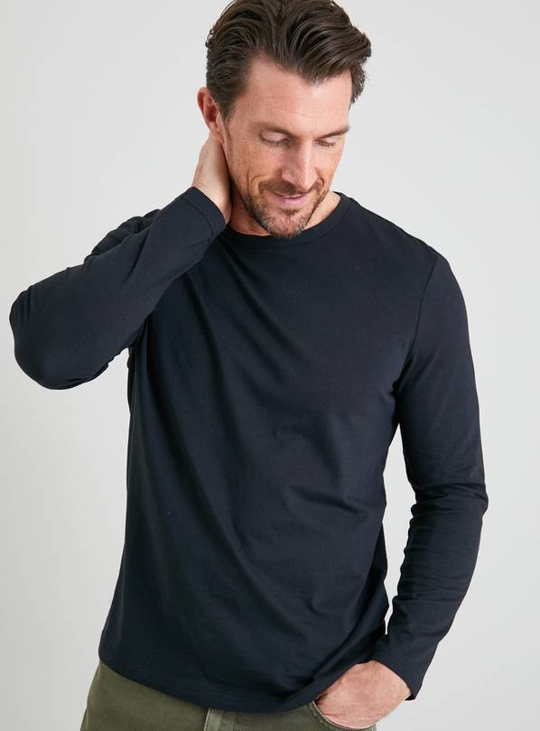 Black Jersey Long Sleeve T-Shirt XXXL