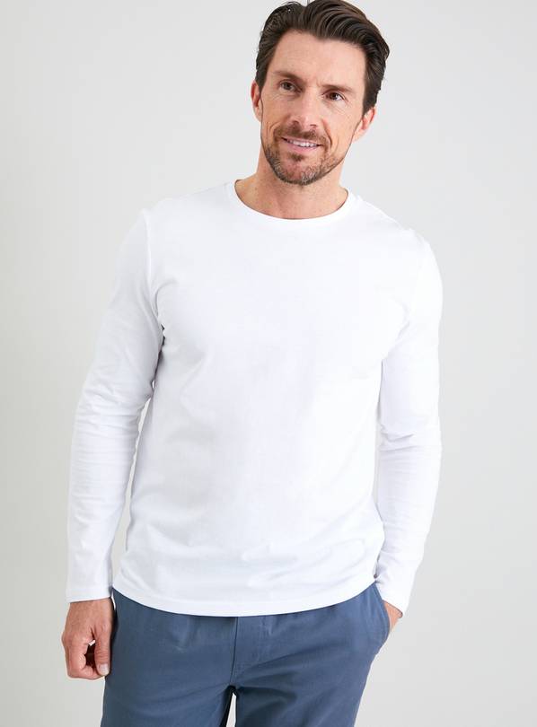 Buy White Long Sleeve T-Shirt L | T-shirts and polos | Tu