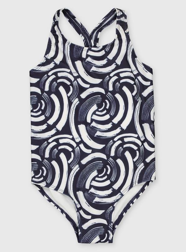 Kids' Family Navy Abstract Swimsuit - 7 years