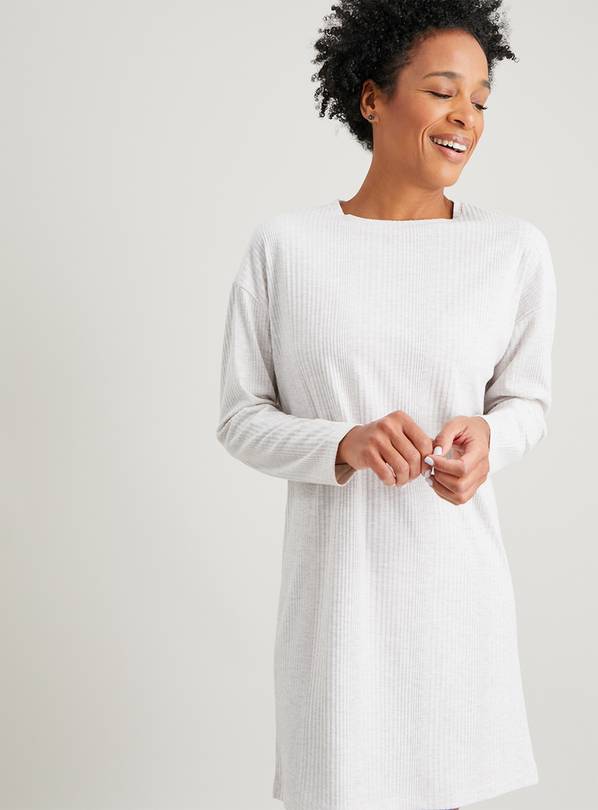 Buy Oatmeal Ribbed Nightdress - 8 | Nightdresses | Argos