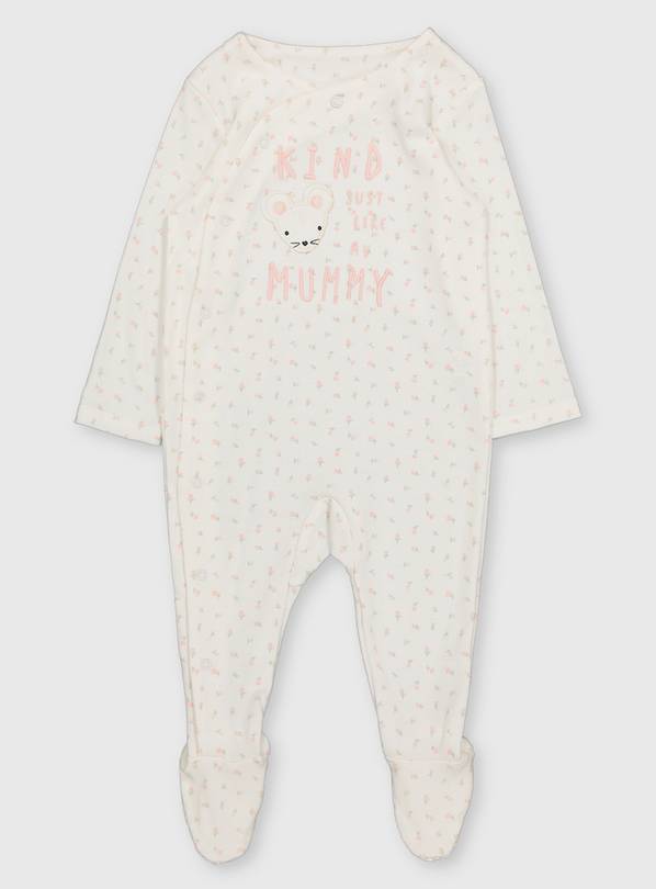 White Kind Like My Mummy Sleepsuit 12-18 months