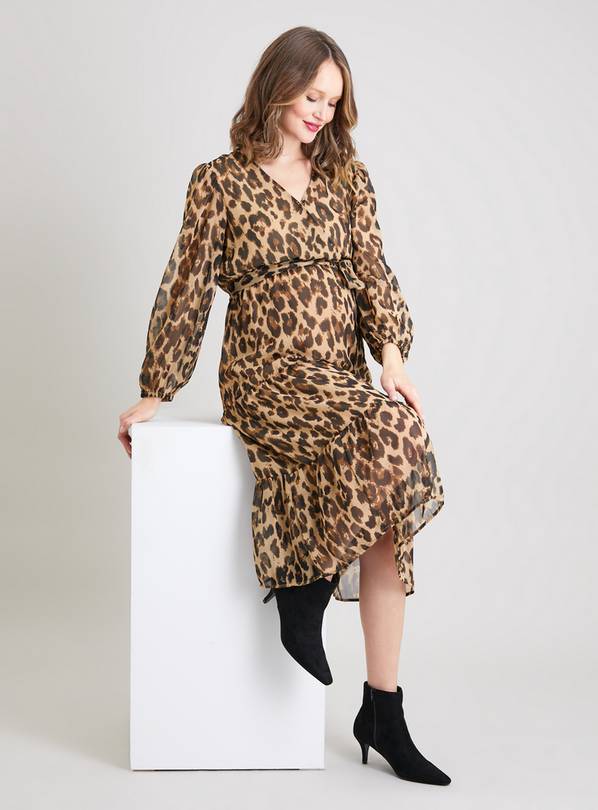 Maternity animal print discount dress