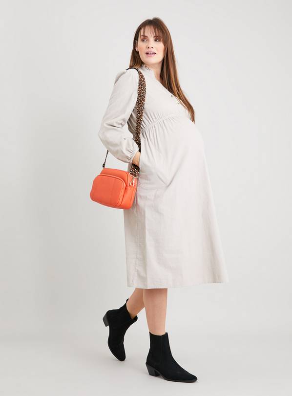 MATERNITY Stone Corduroy Shirt Dress - 18