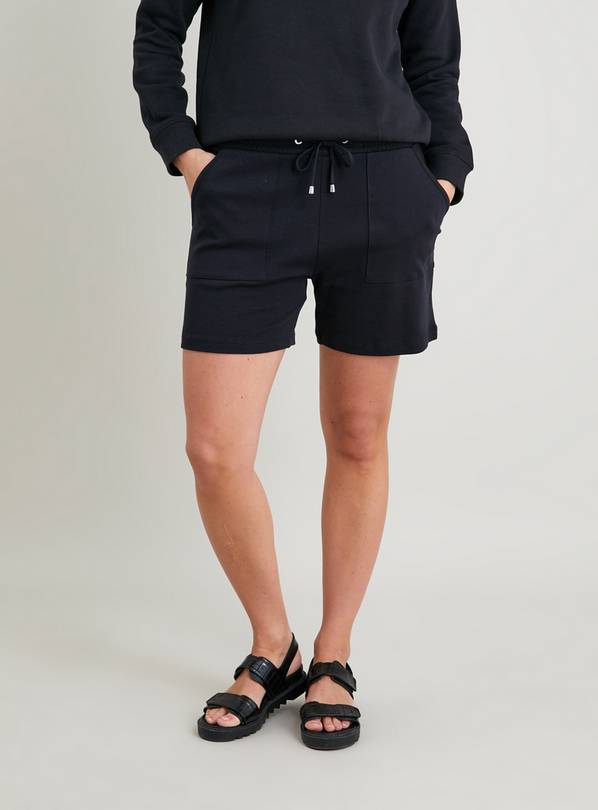 Black Coord Jersey Shorts - 8