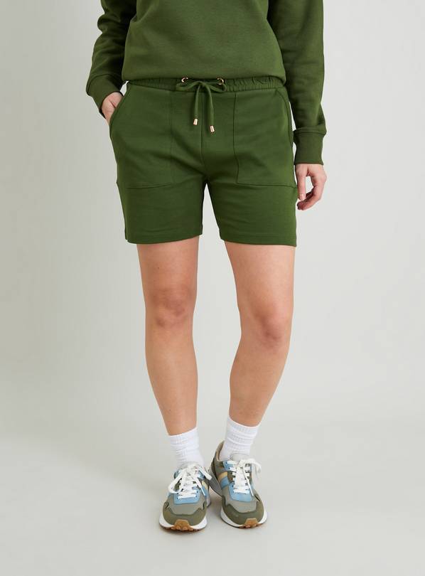 Khaki Coord Jersey Shorts - 8