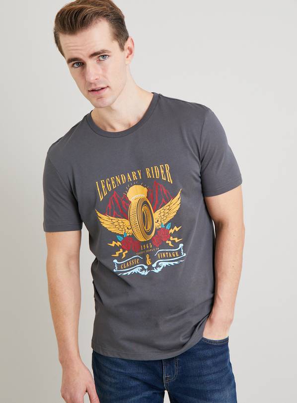 Buy Charcoal Grey Legendary Rider T-Shirt - M | T-shirts and polos | Argos