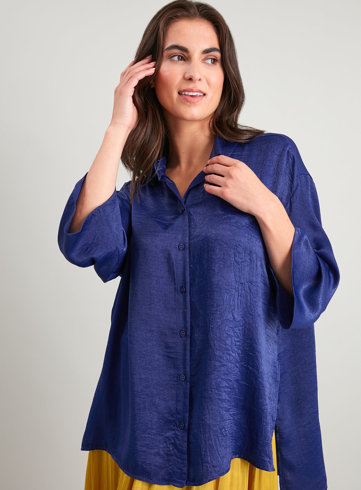 SKU: OCT G3 SATIN OVERSIZED SATIN SHIRT:Blue:24 - Image 1 thumbnail