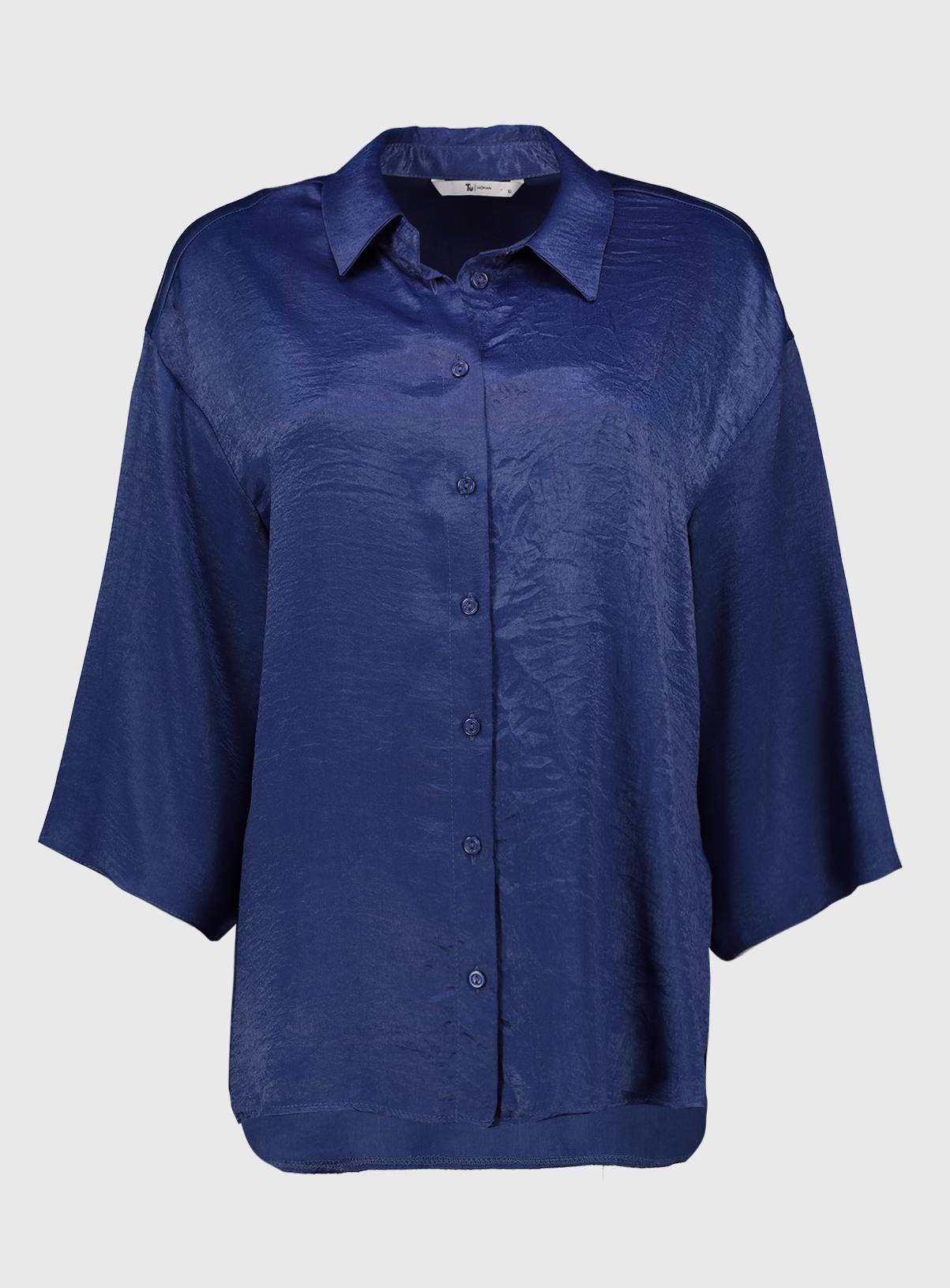 SKU: OCT G3 SATIN OVERSIZED SATIN SHIRT:Blue:24 - Image 3