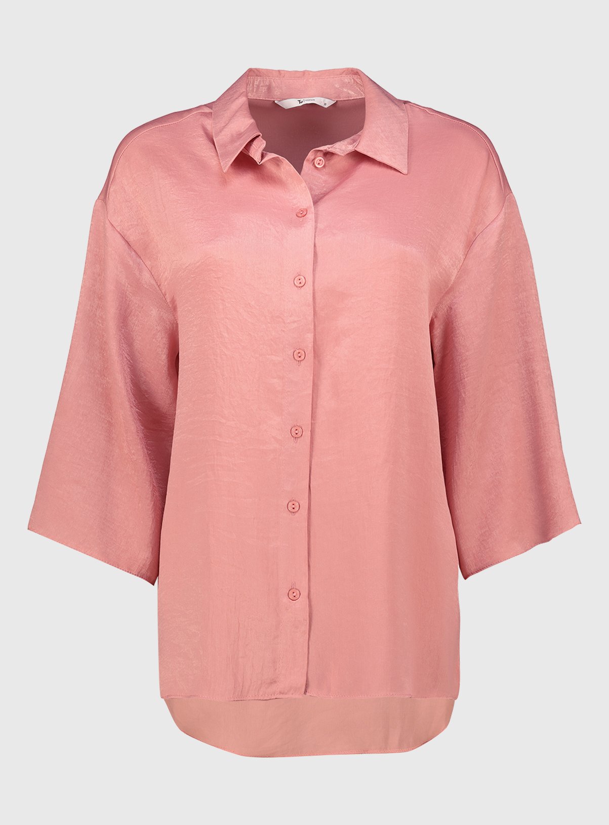 SKU: OCT G3 SATIN OVERSIZED SATIN SHIRT:Pink:20 - Image 3 thumbnail