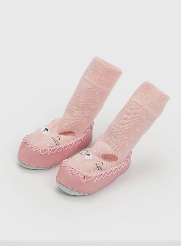 Buy Pink Bunny Moccasin Slipper Socks 18 24 months Shoes Tu