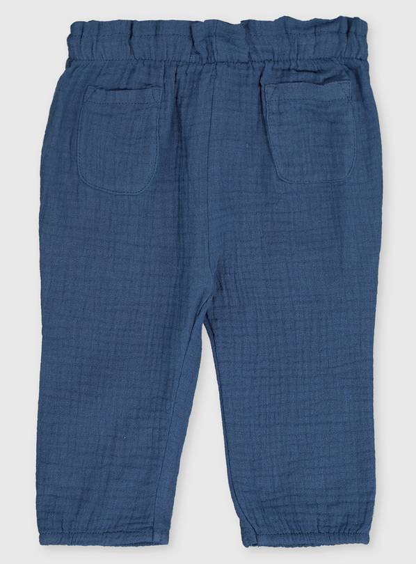 Buy Navy Gauze Trousers 9 12 months Argos