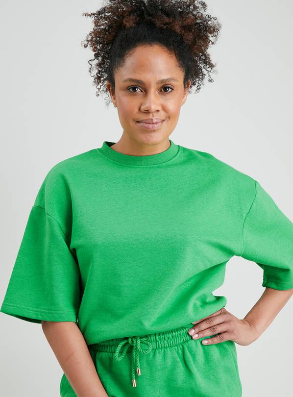 Bright Green Overdyed Coord Sweatshirt - S