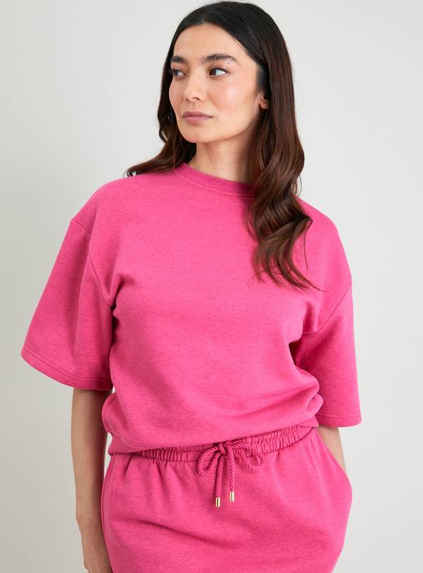 Pink Overdyed Coord Sweatshirt - S