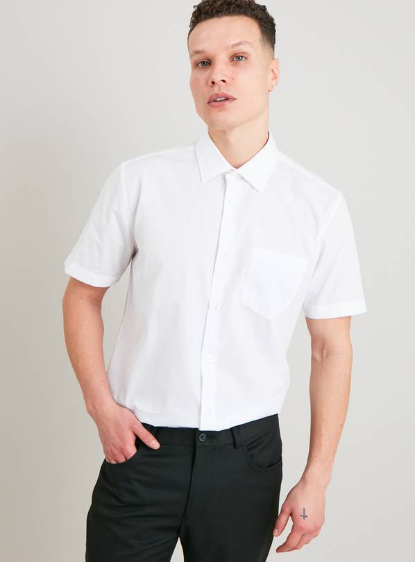 Mens short sleeve deals fitted shirts