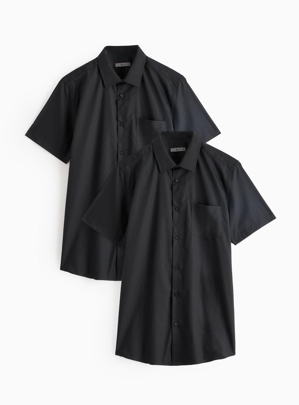 Men's Black Regular Fit Shirts 2 Pack