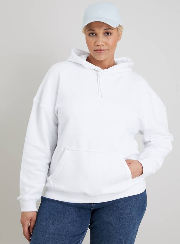 White Overhead Hoodie - S