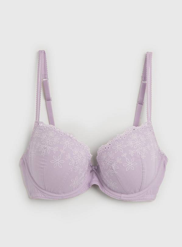 Buy Lilac Floral Lace Padded Bra 38DD, Bras