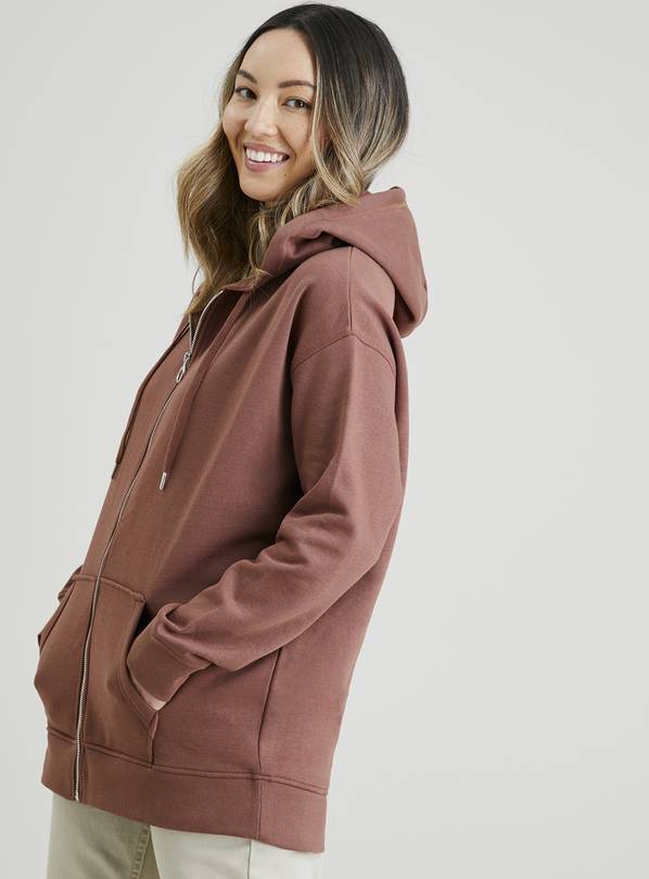 brown hoodies zip up