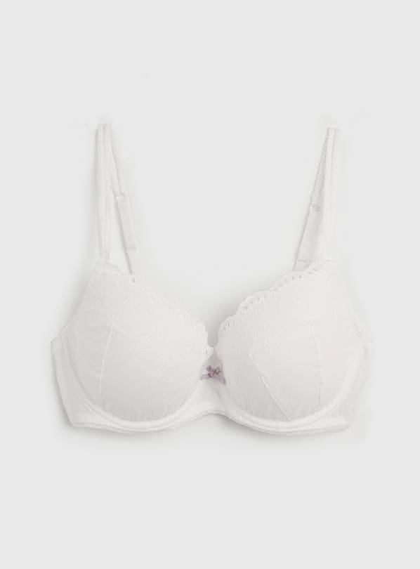 Buy A-E White Recycled Lace Full Cup Comfort Bra 34C, Bras