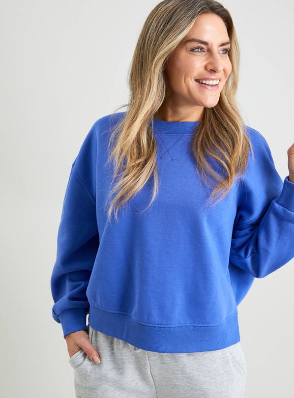 Buy Cobalt Blue Boxy Fit Sweatshirt - M | Hoodies and sweatshirts | Argos