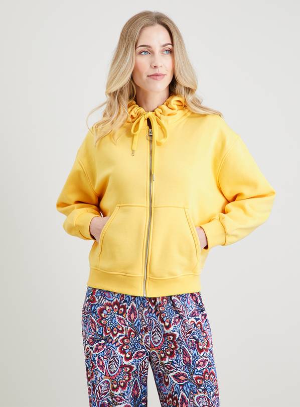 Buy Marigold Boxy Zip-Through Hoodie - M | Hoodies and sweatshirts | Tu